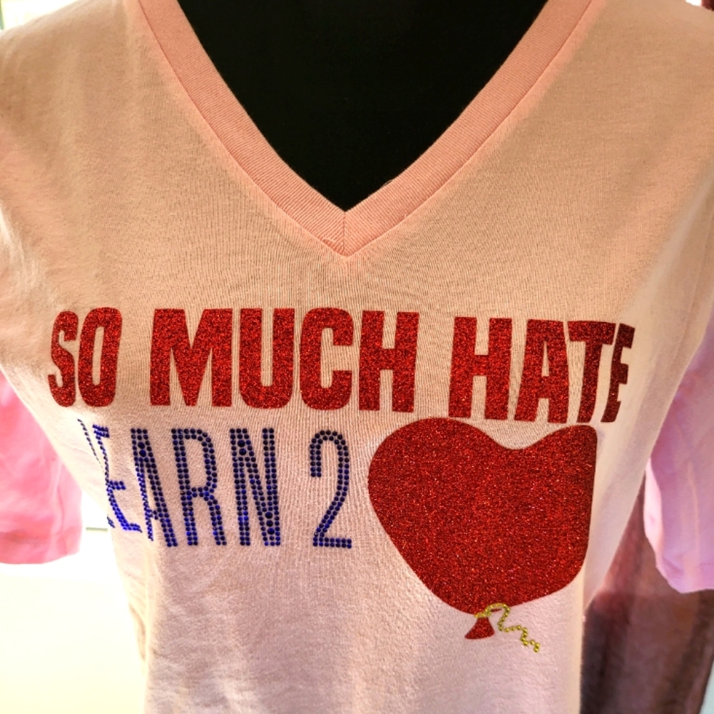 Women's V-neck Bling Tee